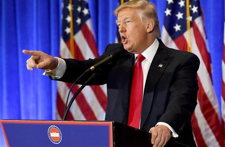 We summarize several highlights from the first news conference after Trump’s presidential election victory